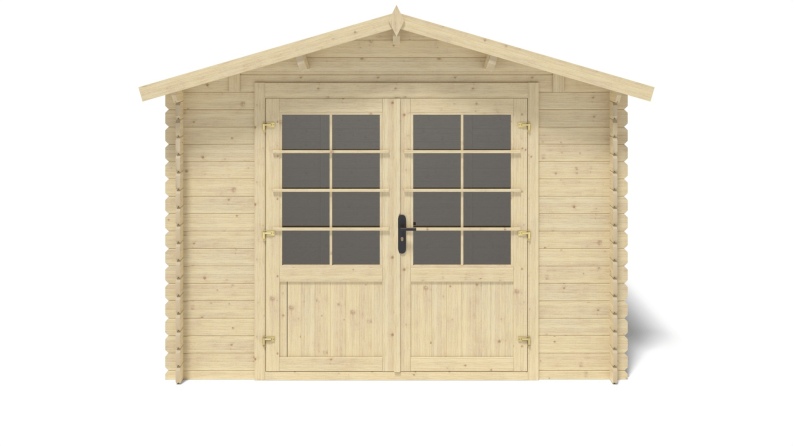 Caseta de jardin de madera 6 m2 - 3x2 m - 28 mm  