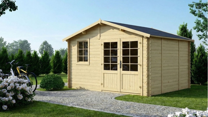 Caseta de jardín de madera 12 m2 - 4x3 m - 28 mm