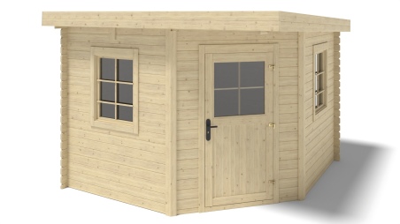 Caseta de jardin de madera 8 m2 - 3x3 m - 28 mm  