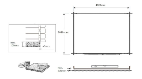 Caseta de jardín de madera 20 m2 - 5x4 m - 28 mm - impregnada