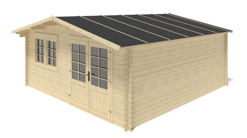 Caseta de jardín de madera 25 m2 - 5x5 m - 34 mm