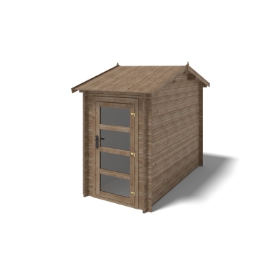Caseta de jardín de madera 4.5 m2 - 1.5x3 m - 28 mm - impregnada