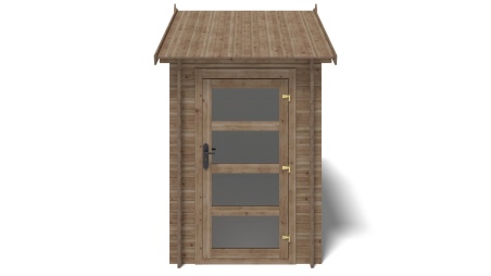 Caseta de jardín de madera 4.5 m2 - 1.5x3 m - 28 mm - impregnada