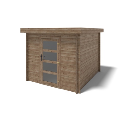 Caseta de jardín de madera 7.5 m2 - 2.5x3 m - 28 mm - impregnada