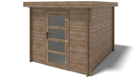 Caseta de jardín de madera 7.5 m2 - 2.5x3 m - 28 mm - impregnada