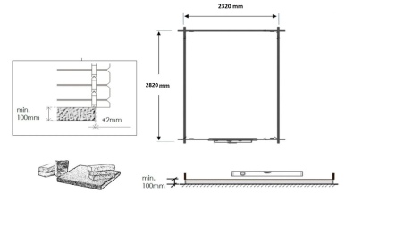 Caseta de jardín de madera 7.5 m2 - 2.5x3 m - 28 mm - impregnada