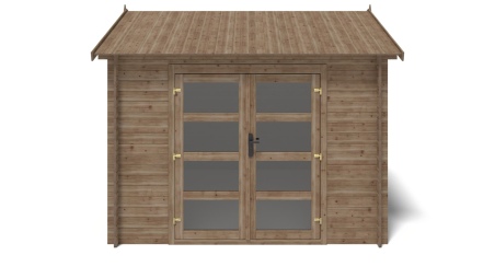 Caseta de jardín de madera 9 m2 - 3x3 m - 28 mm - impregnada