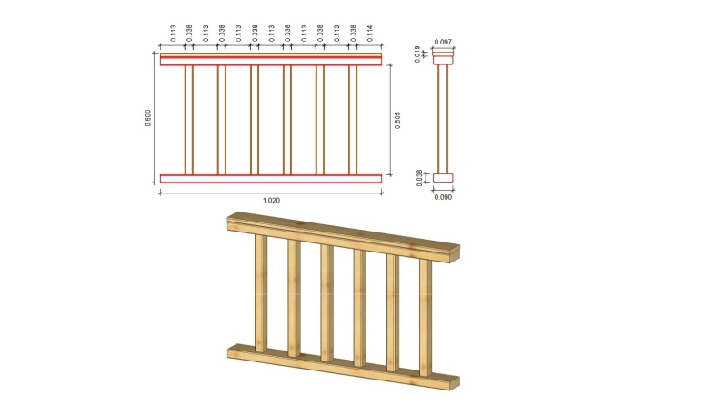 Pérgola de jardín 5x3.06 m con paneles - Impregnada