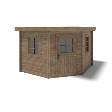 Caseta de jardín de madera 8 m2 - 3x3 m - 28 mm - impregnada