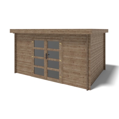 Caseta de jardín de madera 12 m2 - 4x3 m - 28 mm - impregnada