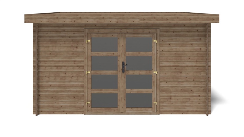 Caseta de jardín de madera 12 m2 - 4x3 m - 28 mm - impregnada
