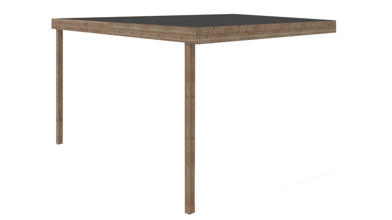 Caseta de jardín de madera – 4x3 m con extensión  x m - 12 m² – impregnada