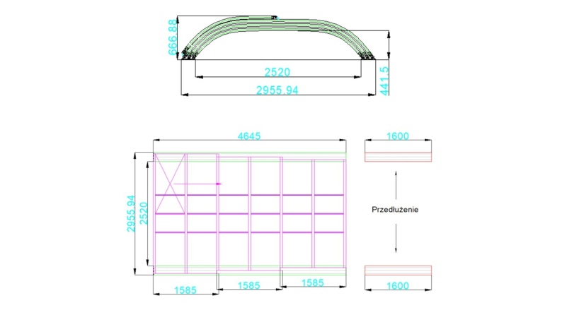 Cubiertas para piscinas 4.64x2.52 m - Policarbonato compacto de 3 mm