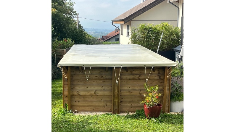 Cubierta de invierno 4.26 x 3.16 m para piscina BAS7302. BAS7303