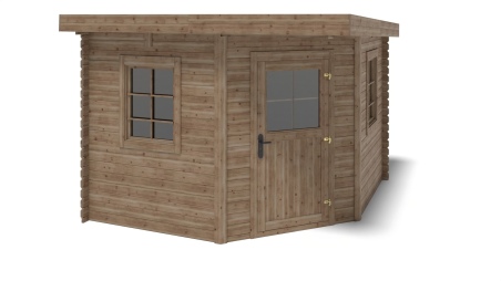 Caseta de jardín de madera 8 m2 - 3x3 m - 28 mm - impregnada