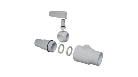 Válvula de bola unidireccional para piscina Ø38 mm