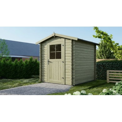 Caseta de jardín de madera 4.75 m2 - 1.9x2.5 m - 28 mm - impregnada