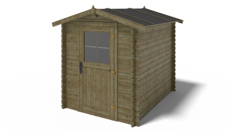 Caseta de jardín de madera 4.75 m2 - 1.9x2.5 m - 28 mm - impregnada