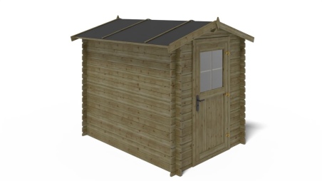 Caseta de jardín de madera 4.75 m2 - 1.9x2.5 m - 28 mm - impregnada
