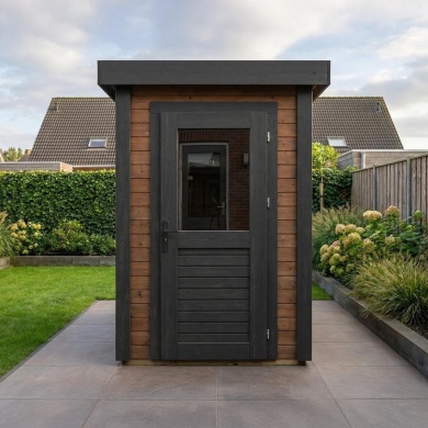 Caseta de jardín de madera Mira 1.59x1.59 m - 2.53 m2 - 28 mm – impregnada