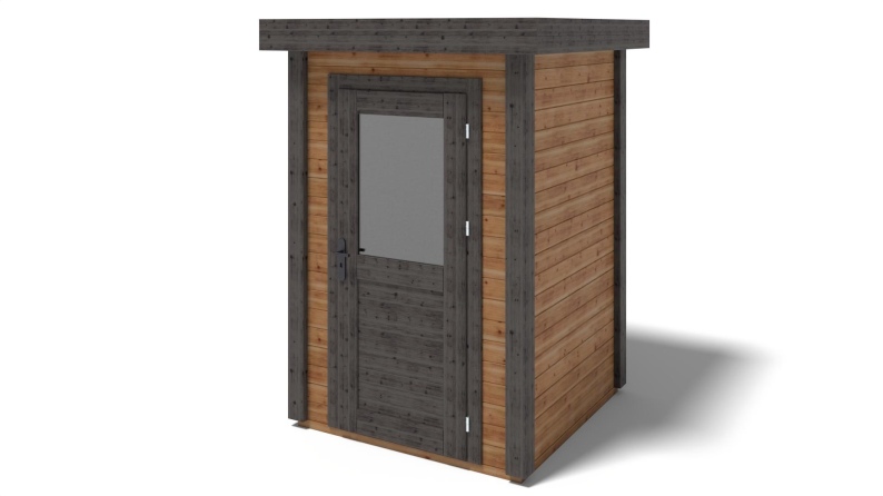 Caseta de jardín de madera Mira 1.59x1.59 m - 2.53 m2 - 28 mm – impregnada