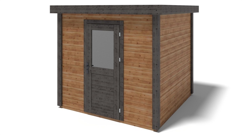 Caseta de jardín de madera Rava 2.59x2.59 m - 6.71 m2 - 28 mm – impregnada