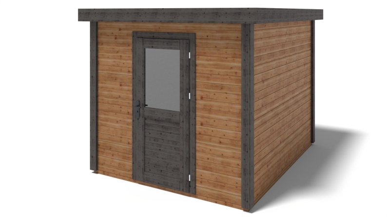 Caseta de jardín de madera Rava 2.59x3.09 m - 8 m2 - 28 mm – impregnada