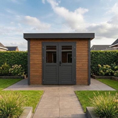 Caseta de jardín de madera Aura 3.09x2.59 m - 8 m2 - 28 mm – impregnada