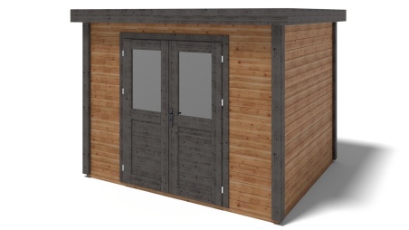 Caseta de jardín de madera  3.09x2.59 m - 8 m2 - 28 mm – impregnada