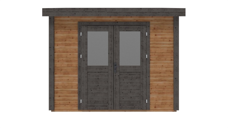 Caseta de jardín de madera  3.09x2.59 m - 8 m2 - 28 mm – impregnada