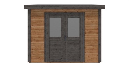 Caseta de jardín de madera  3.09x2.59 m - 8 m2 - 28 mm – impregnada