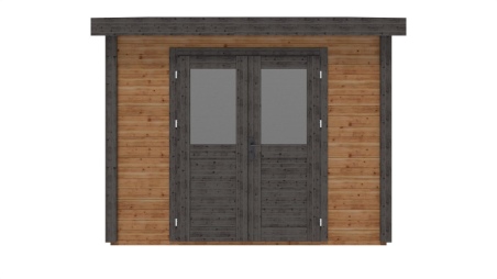 Caseta de jardín de madera Aura 3.09x3.09 m - 9.55 m2 - 28 mm – impregnada