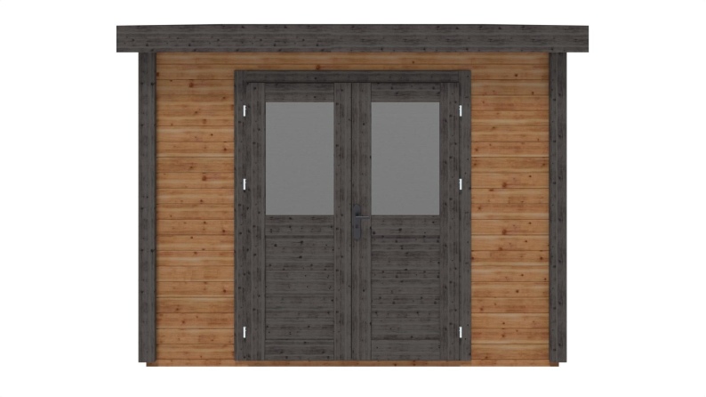 Caseta de jardín de madera Aura 3.09x4.09 m - 12.64 m2 - 28 mm – impregnada