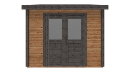 Caseta de jardín de madera Aura 3.09x4.09 m - 12.64 m2 - 28 mm – impregnada