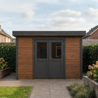 Caseta de jardín de madera  4.09x2.59 m - 10.59 m2 - 28 mm – impregnada