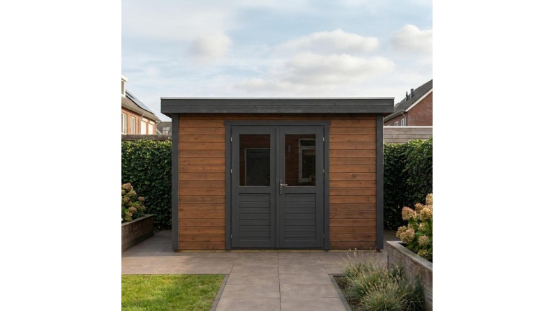 Caseta de jardín de madera  4.09x2.59 m - 10.59 m2 - 28 mm – impregnada