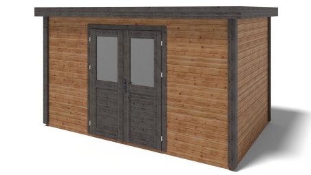 Caseta de jardín de madera  4.09x2.59 m - 10.59 m2 - 28 mm – impregnada