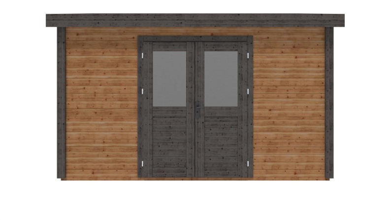 Caseta de jardín de madera  4.09x2.59 m - 10.59 m2 - 28 mm – impregnada