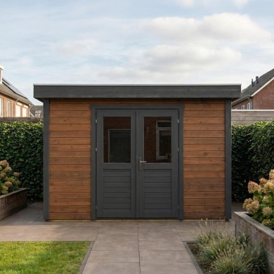 Caseta de jardín de madera Freya 4.09x3.09 m - 12.64 m2 - 28 mm – impregnada