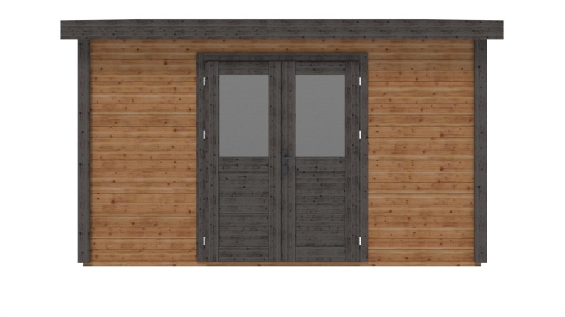 Caseta de jardín de madera Freya 4.09x3.09 m - 12.64 m2 - 28 mm – impregnada