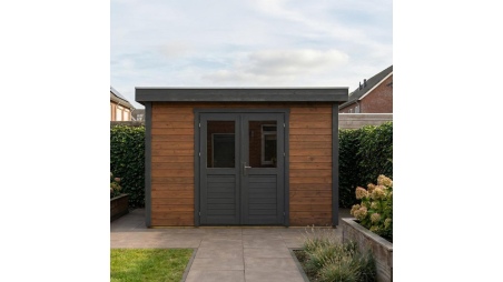 Caseta de jardín de madera  4.09x4.09 m - 16.73 m2 - 28 mm – impregnada