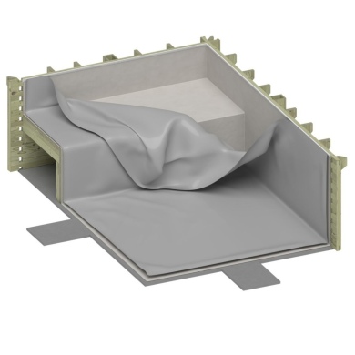 Liner 0.75 mm, gris, para piscina NEMO con playa sumergida BAS7303