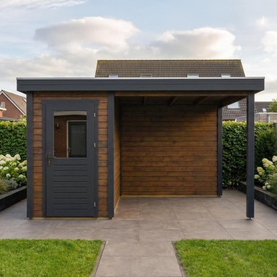 Caseta de jardín de madera Mira 4.06x2.59 m - 10.51 m2 - 28 mm – impregnada