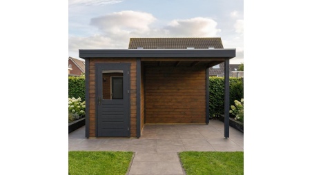 Caseta de jardín de madera Mira 4.06x2.59 m - 10.51 m2 - 28 mm – impregnada