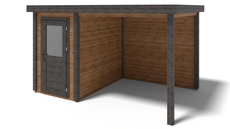 Caseta de jardín de madera Mira 4.06x2.59 m - 10.51 m2 - 28 mm – impregnada