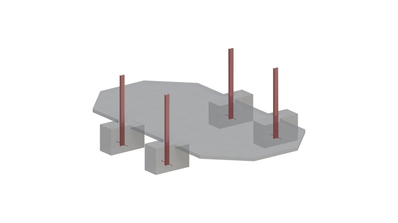 Piscina de madera NEMO 7.3 x 3.97 – H.1.45 m, azul claro, con vigas a encastrar en la solera