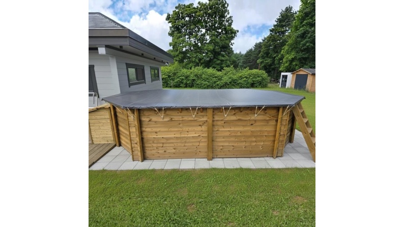 Cubierta de invierno 5.95 x 3.65 m para piscina BAS7304