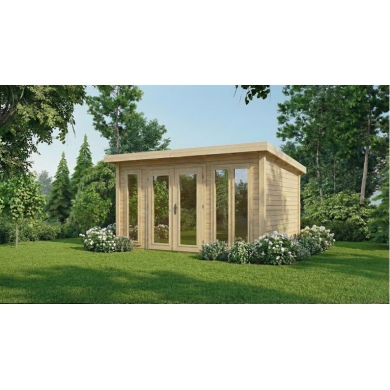 Caseta de jardín de madera Kira 4,04x3,09 m - 12 m2 - 34 mm