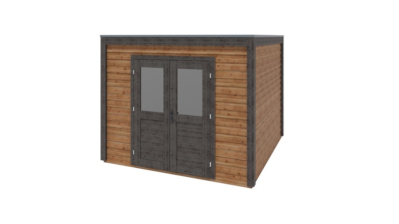 Caseta de jardín de madera Sora 3.09x3.09 m - 9.55 m2 - 28 mm – impregnada