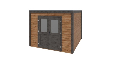 Caseta de jardín de madera Sora 3.09x3.09 m - 9.55 m2 - 28 mm – impregnada